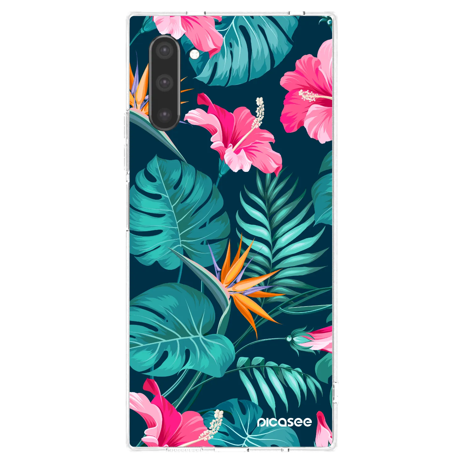 Picasee silikonska prozirna maskica za Samsung Galaxy Note 10 N970F - Pink Monstera