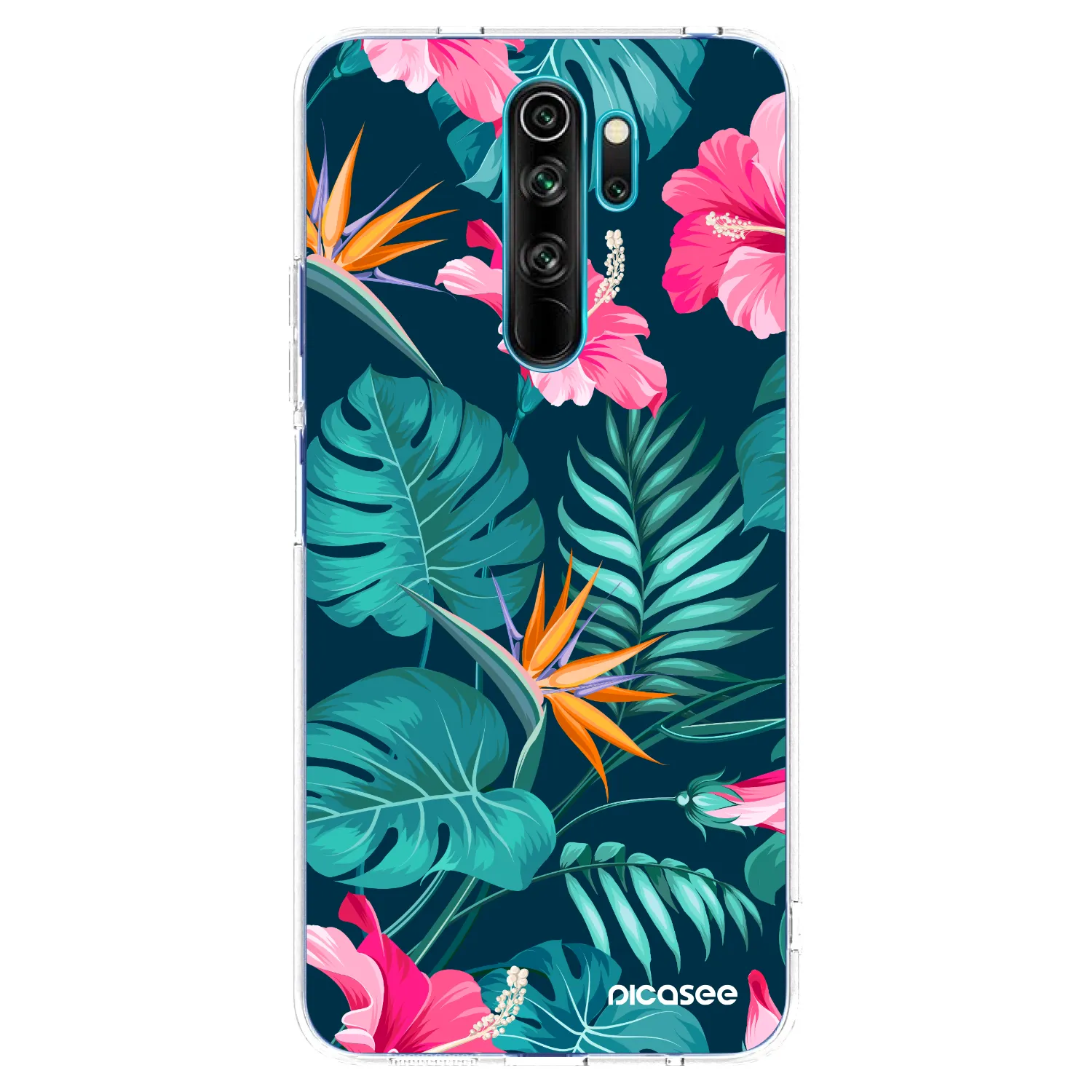 Picasee silikonska prozirna maskica za Xiaomi Redmi Note 8 Pro - Pink Monstera