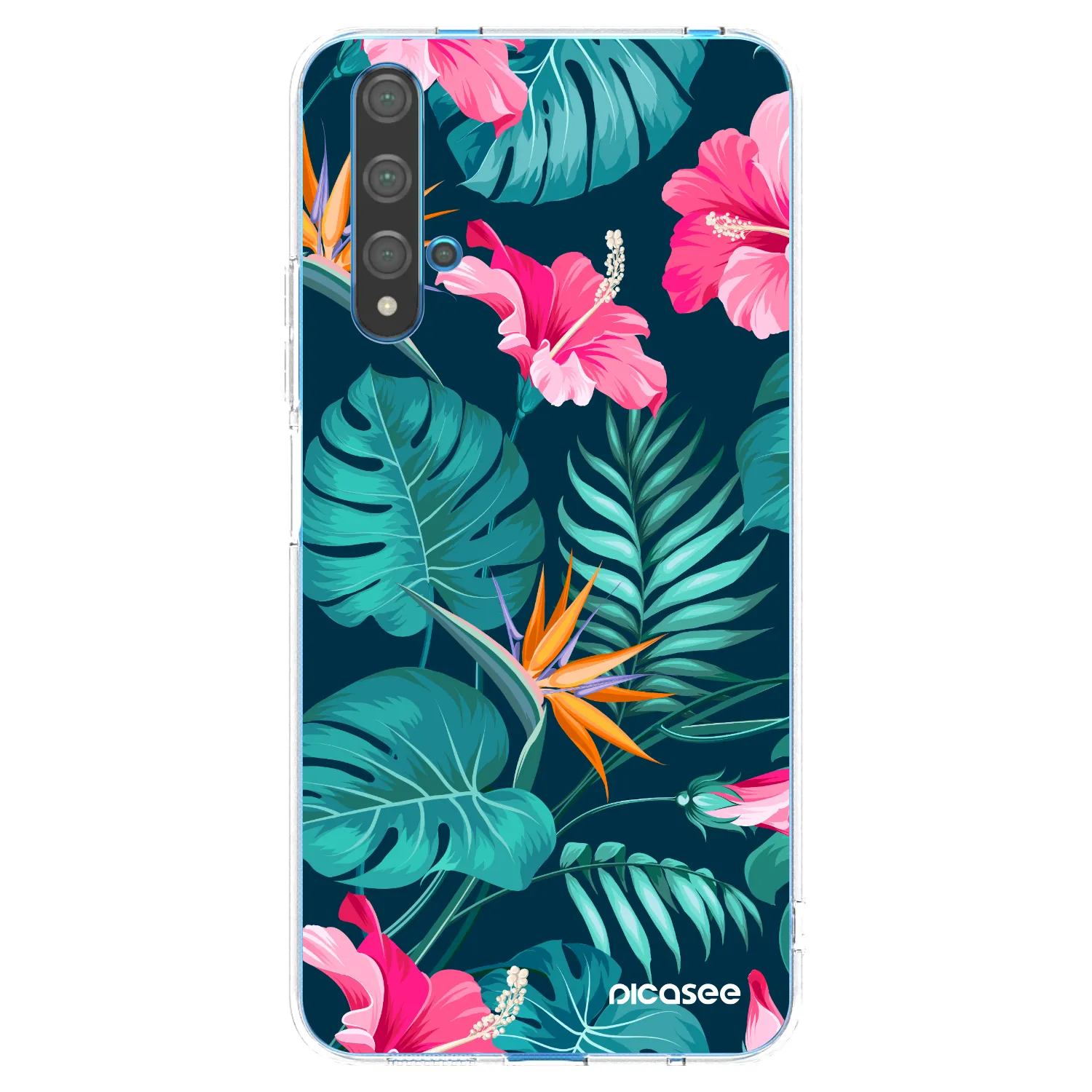 Picasee silikonska prozirna maskica za Huawei Nova 5T - Pink Monstera