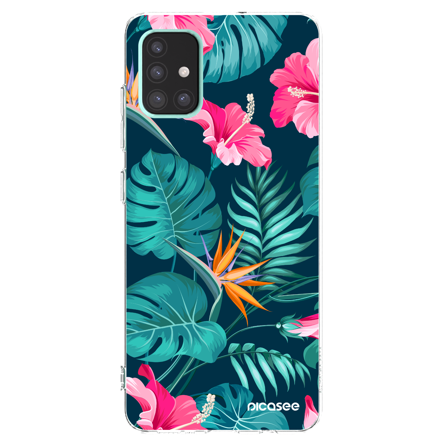 Picasee silikonska prozirna maskica za Samsung Galaxy A51 A515F - Pink Monstera