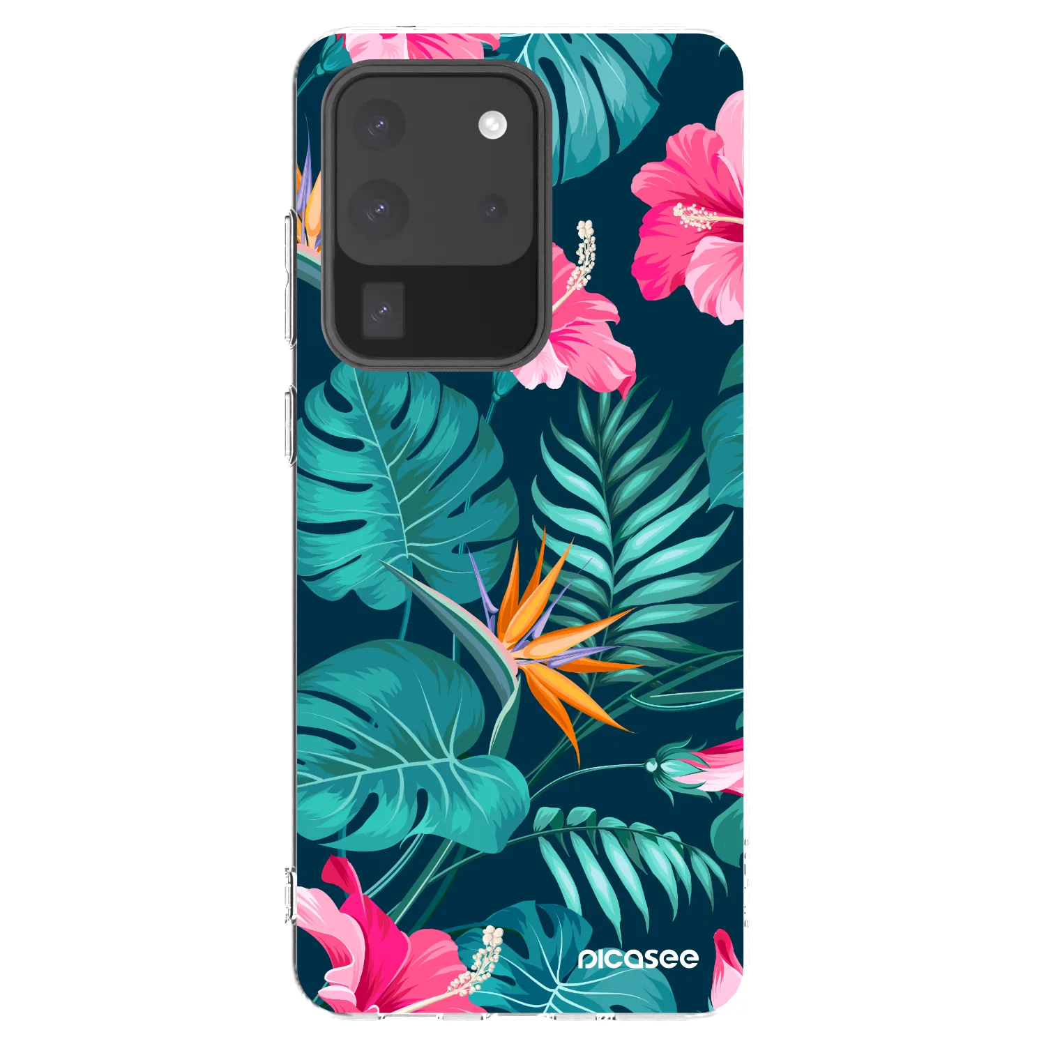 Picasee silikonska prozirna maskica za Samsung Galaxy S20 Ultra 5G G988F - Pink Monstera