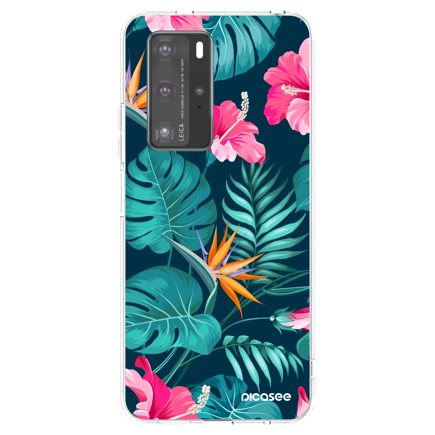 Picasee silikonska prozirna maskica za Huawei P40 Pro - Pink Monstera