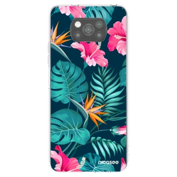Picasee crna silikonska maskica za Xiaomi Poco X3 - Pink Monstera