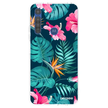 Maskica za Motorola Moto G8 - Pink Monstera