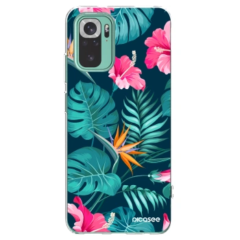 Picasee silikonska prozirna maskica za Xiaomi Redmi Note 10 Pro - Pink Monstera