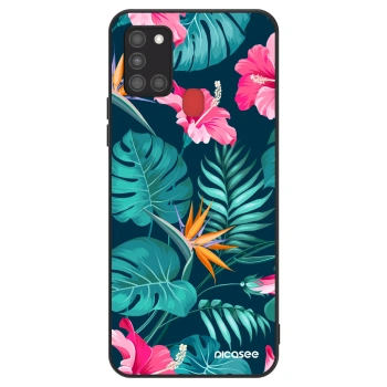 Maskica za Samsung Galaxy A21s - Pink Monstera