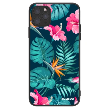 Picasee ULTIMATE CASE za Apple iPhone 11 Pro Max - Pink Monstera