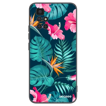 Picasee crna silikonska maskica za Xiaomi Redmi 10 - Pink Monstera