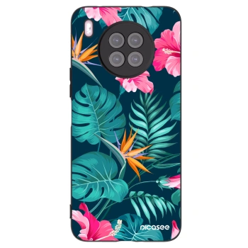 Picasee crna silikonska maskica za Huawei Nova 8i - Pink Monstera