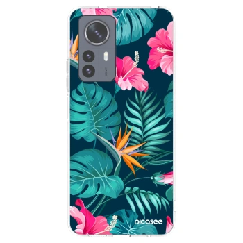 Picasee silikonska prozirna maskica za Xiaomi 12 Pro - Pink Monstera