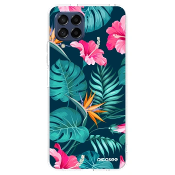 Picasee silikonska prozirna maskica za Samsung Galaxy M53 5G - Pink Monstera