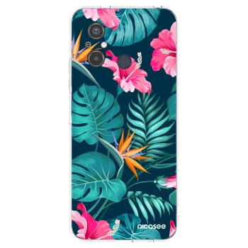 Picasee silikonska prozirna maskica za Xiaomi Redmi 12C - Pink Monstera