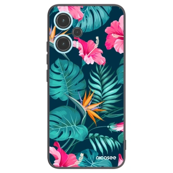 Picasee crna silikonska maskica za Xiaomi Poco F5 - Pink Monstera