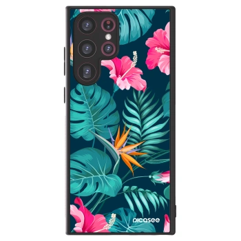 Picasee ULTIMATE CASE PowerShare za Samsung Galaxy S22 Ultra 5G - Pink Monstera