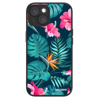Picasee ULTIMATE CASE MagSafe za Apple iPhone 15 - Pink Monstera
