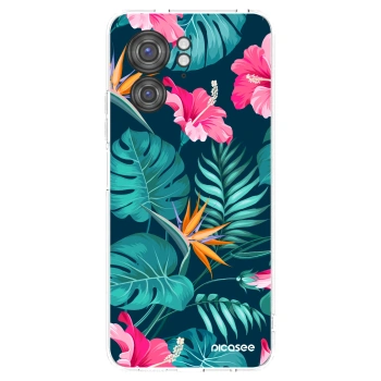 Picasee silikonska prozirna maskica za Motorola Edge 40 - Pink Monstera