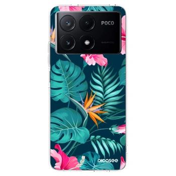 Picasee silikonska prozirna maskica za Xiaomi Poco X6 Pro - Pink Monstera