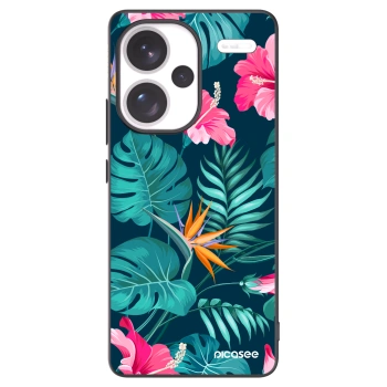 Picasee crna silikonska maskica za Xiaomi Redmi Note 13 Pro+ 5G - Pink Monstera