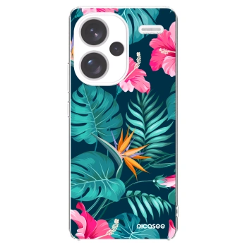 Picasee silikonska prozirna maskica za Xiaomi Redmi Note 13 Pro+ 5G - Pink Monstera