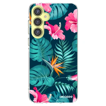 Picasee silikonska prozirna maskica za Samsung Galaxy A35 5G A356B - Pink Monstera
