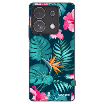 Picasee crna silikonska maskica za Xiaomi Redmi Note 13 Pro 4G - Pink Monstera