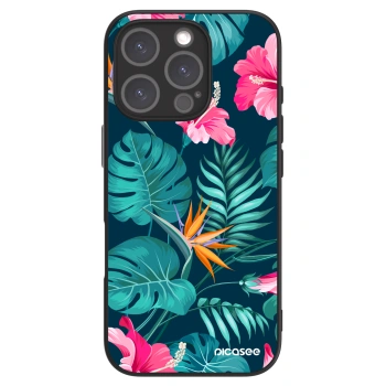 Picasee ULTIMATE CASE MagSafe za Apple iPhone 16 Pro - Pink Monstera