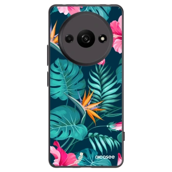Picasee crna silikonska maskica za Xiaomi Redmi A3 - Pink Monstera