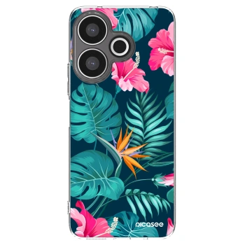 Picasee silikonska prozirna maskica za Xiaomi Redmi 13 4G - Pink Monstera