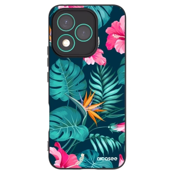 Picasee crna silikonska maskica za Honor 400 Lite 5G - Pink Monstera