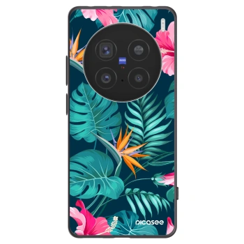 Picasee crna silikonska maskica za Vivo X200 Pro - Pink Monstera
