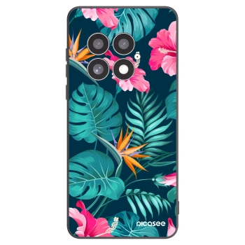 Picasee crna silikonska maskica za OnePlus 13 5G - Pink Monstera
