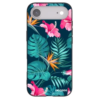 Picasee crna silikonska maskica za Apple iPhone Air - Pink Monstera