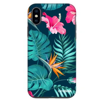 Maskica za Apple iPhone X/XS - Pink Monstera