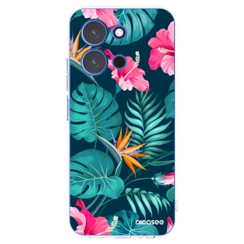 Picasee silikonska prozirna maskica za Xiaomi Redmi 15C 4G - Pink Monstera