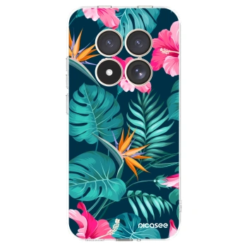 Picasee silikonska prozirna maskica za Xiaomi Redmi Note 15 Pro 4G - Pink Monstera