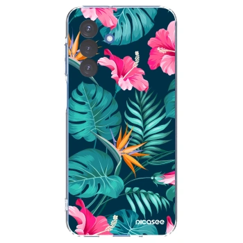 Picasee silikonska prozirna maskica za Samsung Galaxy A17 5G - Pink Monstera
