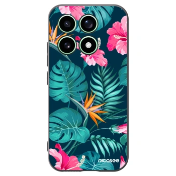 Picasee crna silikonska maskica za Xiaomi 17 - Pink Monstera
