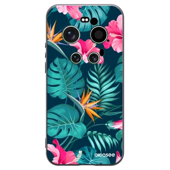Picasee crna silikonska maskica za Xiaomi 17 Ultra - Pink Monstera