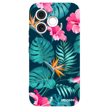 Picasee crna silikonska maskica za Honor 600 Lite - Pink Monstera