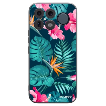 Picasee crna silikonska maskica za Xiaomi Poco F8 Ultra - Pink Monstera