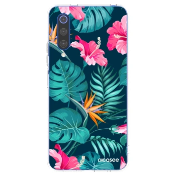 Picasee silikonska prozirna maskica za Xiaomi Mi 9 SE - Pink Monstera