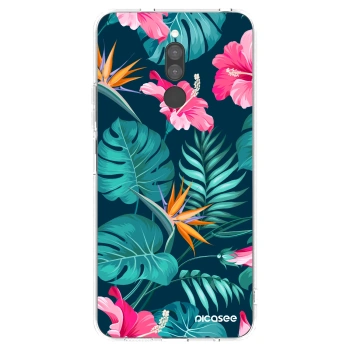 Picasee silikonska prozirna maskica za Xiaomi Redmi 8 - Pink Monstera
