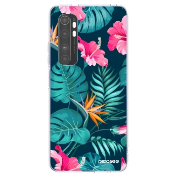 Picasee silikonska prozirna maskica za Xiaomi Mi Note 10 Lite - Pink Monstera