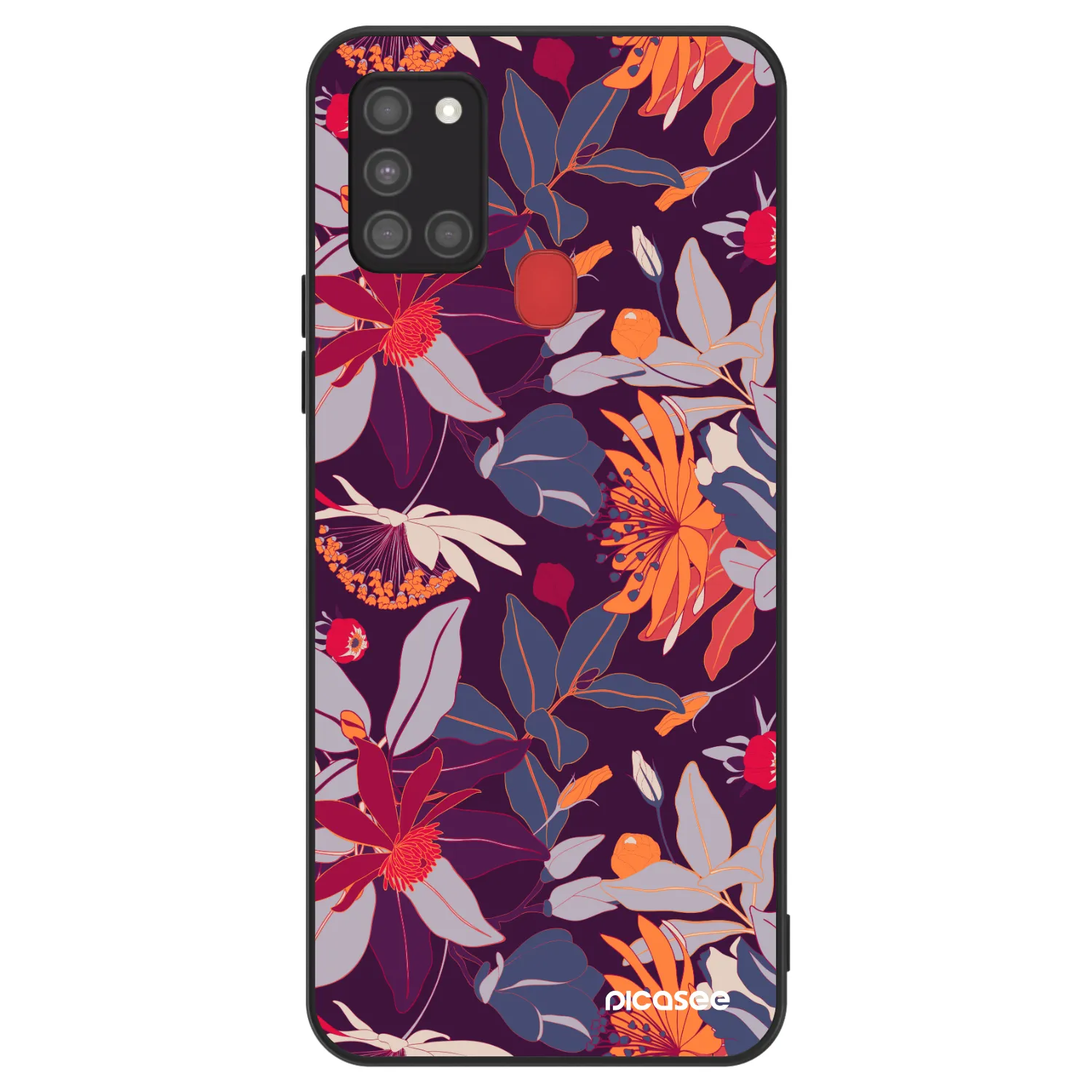 Picasee ULTIMATE CASE za Samsung Galaxy A21s - Purple Leaf