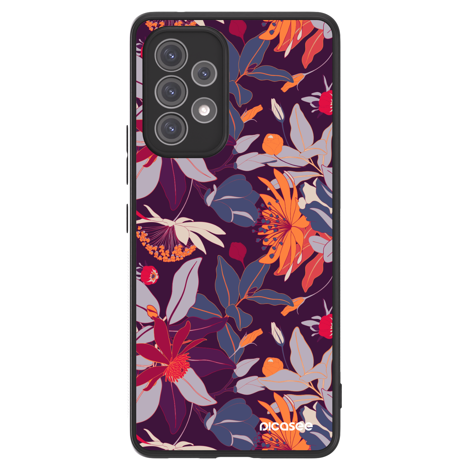 Picasee ULTIMATE CASE za Samsung Galaxy A52 5G A525F - Purple Leaf