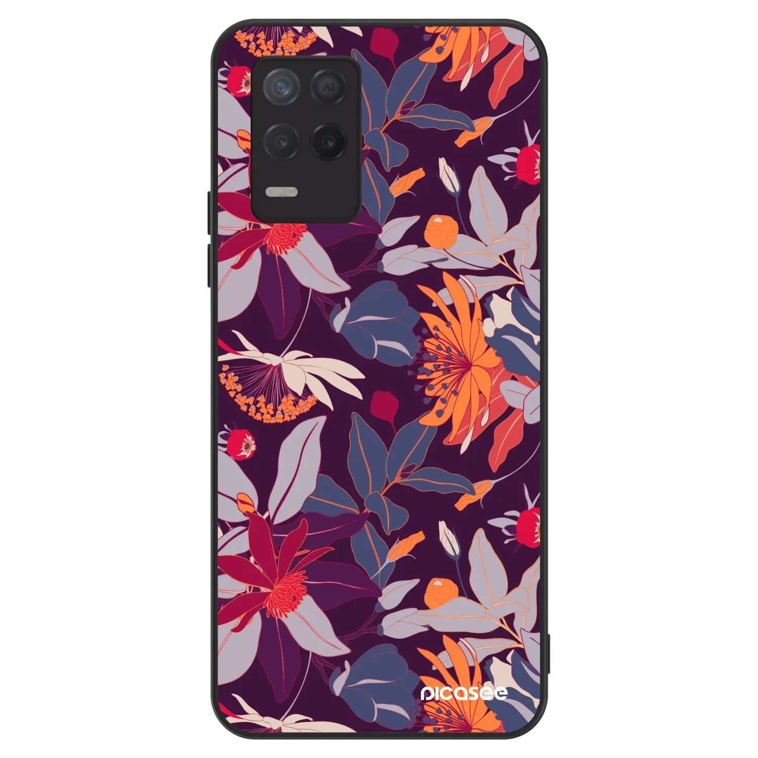 Picasee ULTIMATE CASE za Realme 8 5G - Purple Leaf