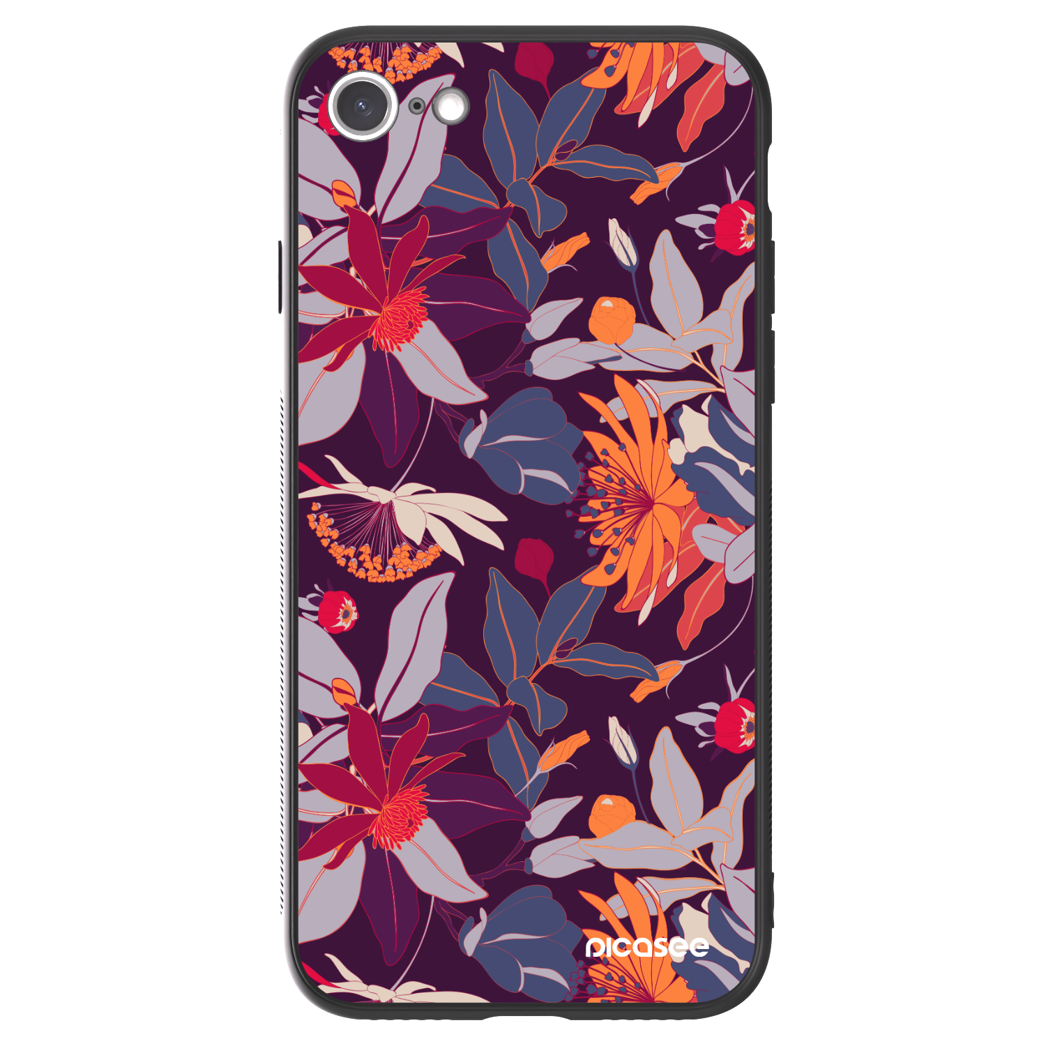 Picasee ULTIMATE CASE za Apple iPhone SE 2022 - Purple Leaf