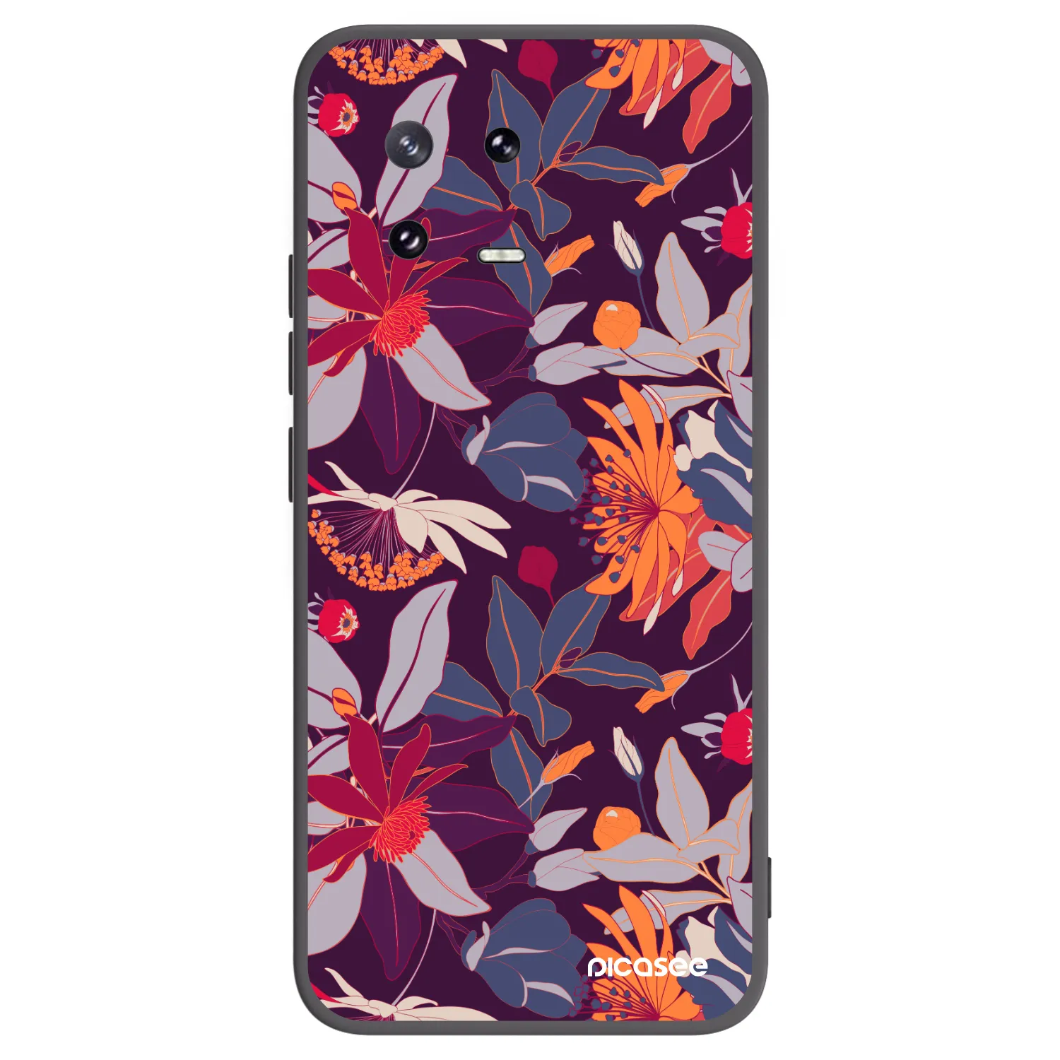 Picasee crna silikonska maskica za Xiaomi 13 Pro - Purple Leaf