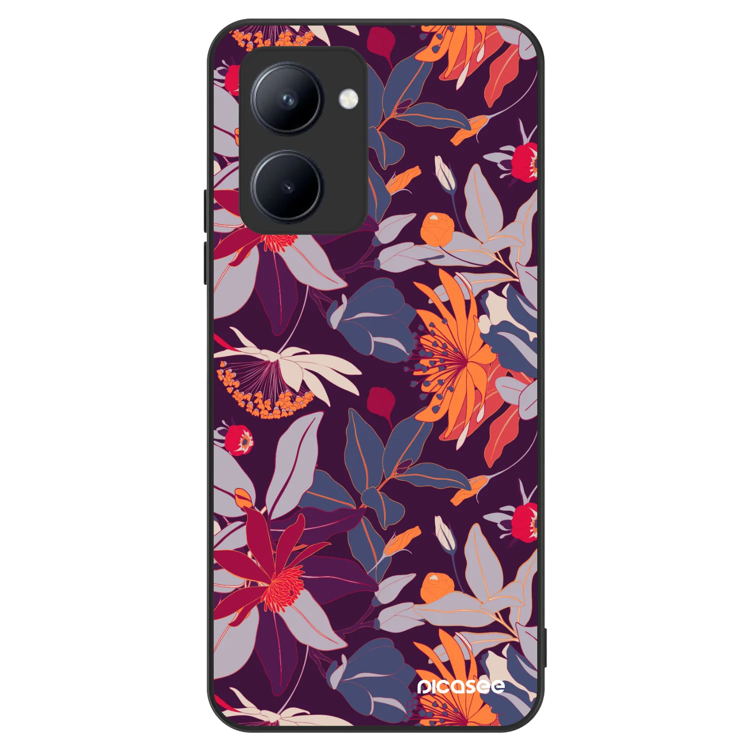 Picasee ULTIMATE CASE za Realme C33 (2023) - Purple Leaf
