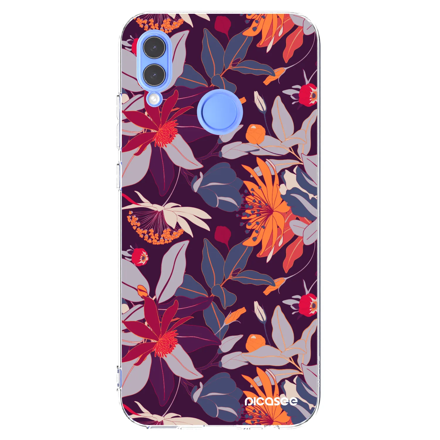 Picasee silikonska prozirna maskica za Honor 10 Lite - Purple Leaf